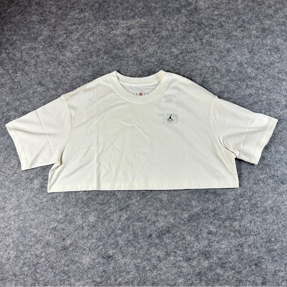 Nike Jordan Women's Cropped T-Shirt Crop Top Size Large DZ3211-133 Loose Fit - Picture 1 of 7